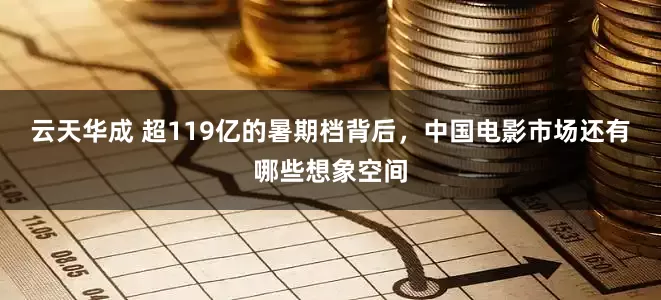 云天华成 超119亿的暑期档背后，中国电影市场还有哪些想象空间
