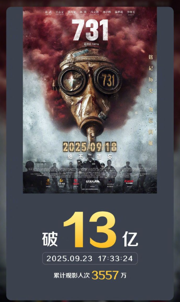 通昭配资 《731》票房过13亿，为什么最后到不了《南京照相馆》的一半？